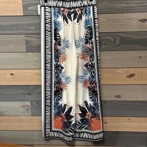 Joie Palazzo Tropical Wide Leg Satin Pants size Medium